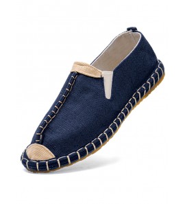 Men Linen Hand Stitching Slip On Casual Old Peking Shoes