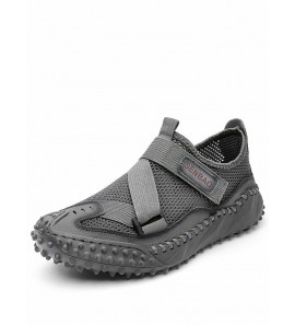Men Mesh Hand Stitching Non Slip Hook Loop Casual Shoes