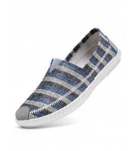 Men Linen Breathable Slip On Casual Espadrilles Shoes