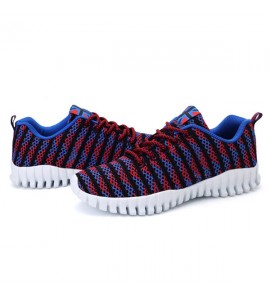 Men Mesh Cloth Sneakers Fishionable Stripe Running Shoes Comfortable Round Toe Casual Sport Shoes