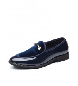 Large Size Men Leather Splicing Slip On Formal Dress Shoes